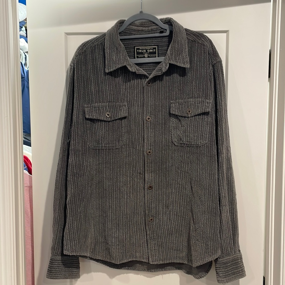 True Grit Velvet Shirt Jacket XL